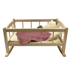 Cuna de madera con manta de punto - Egmont Toys