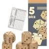5 dados gigantes de madera - Egmont Toys