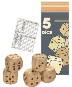 5 dados gigantes de madera - Egmont Toys