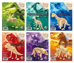 6 dinosaurios de madera para montar - Buki France