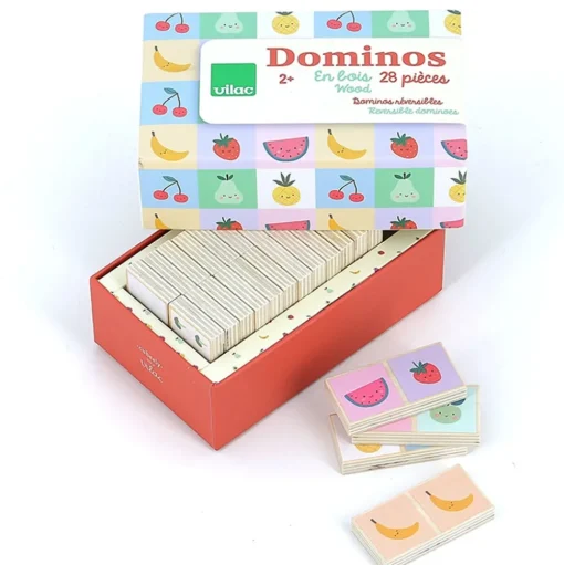 Dominó de madera con frutas y verduras - Vilac