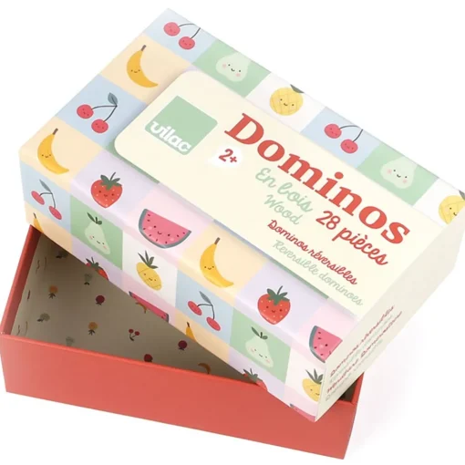 Dominó de madera con frutas y verduras - Vilac