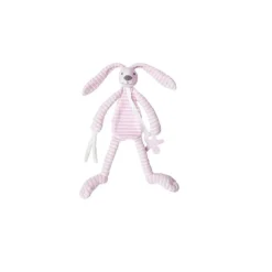 Doudou conejo rayas rosa y blanco 26 cm - Happy Horse