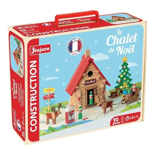 El Chalet de Navidad 90 piezas de madera - Jeujura