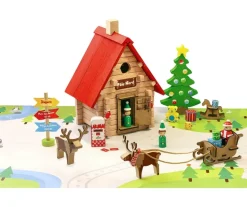 El Chalet de Navidad 90 piezas de madera - Jeujura