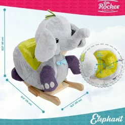 Elefante mecedora gris - Gerardo's Toys