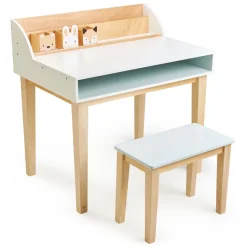 Escritorio y silla para niños de contrachapado y madera de hevea - Tender Leaf Toys