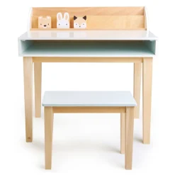 Escritorio y silla para niños de contrachapado y madera de hevea - Tender Leaf Toys