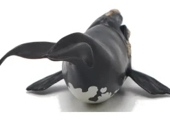 Estatuilla ballena franca negra joven Papo