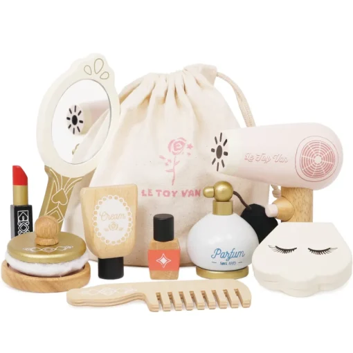 Estuche de belleza de tela con accesorios de madera - Le Toy Van