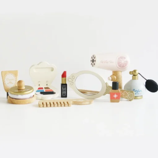 Estuche de belleza de tela con accesorios de madera - Le Toy Van