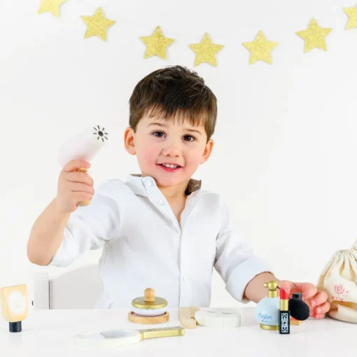Estuche de belleza de tela con accesorios de madera - Le Toy Van