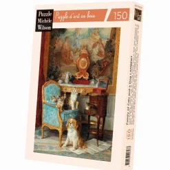 Familia de gatos y un perro de Lambert - Puzzle Michèle Wilson