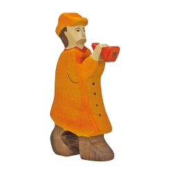 Figura Belén de Navidad - Pastor con flauta - Holztiger