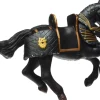 Figura caballo de caballero con armadura negra Papo
