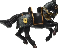 Figura caballo de caballero con armadura negra Papo