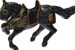 Figura caballo de caballero con armadura negra Papo