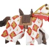 Figura caballo del caballero blanco flor de lis - Papo