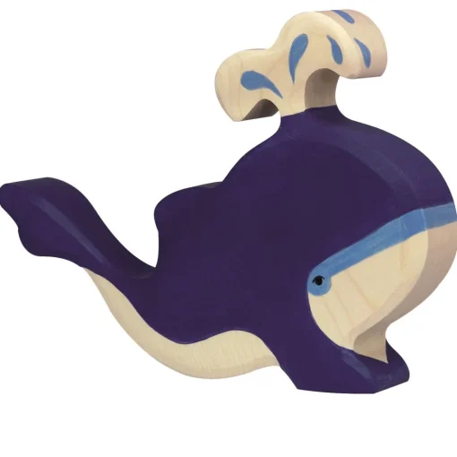 Figura de ballena azul - chorro de agua - Holztiger