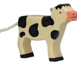Figura de becerro de pie, negro - Holztiger