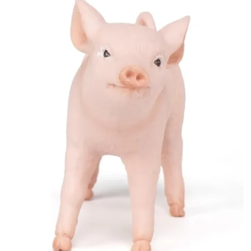 Figura de becerro Limousin rosa Castaño
