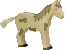 Figura de caballo de pie, manchada - Holztiger