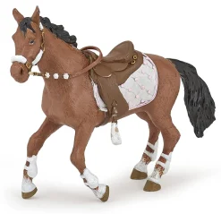 Figura de caballo jinete de moda de invierno - Papo
