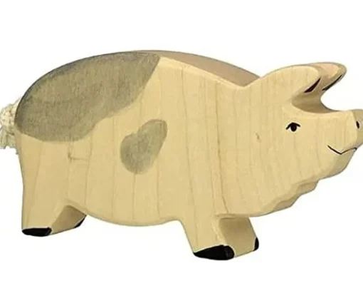 Figura de cerdo cerda, manchada - Holztiger