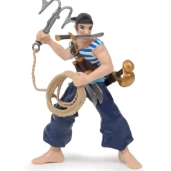 Figura de corsario con gancho azul - Papo