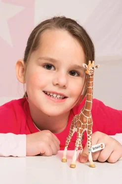 Figura de jirafa macho marrón Schleich