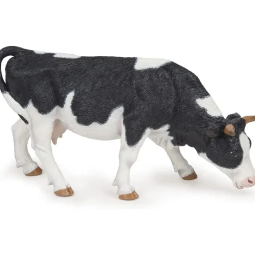 Figura vaca pastando en blanco y negro - Papo
