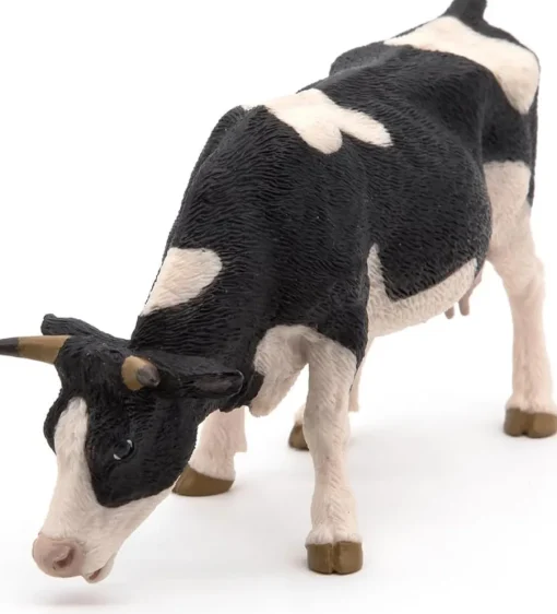 Figura vaca pastando en blanco y negro - Papo