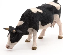 Figura vaca pastando en blanco y negro - Papo