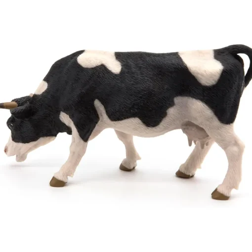 Figura vaca pastando en blanco y negro - Papo