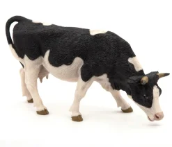 Figura vaca pastando en blanco y negro - Papo