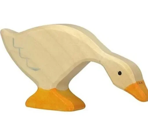 Figurilla de ganso, comiendo - Holztiger