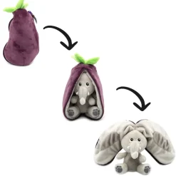 Flipetz Peluche Elefante Berenjena - Les Déglingos