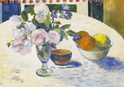Flores y un cuenco de frutas de Gauguin - Puzzle Michèle Wilson