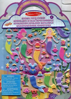 Folleto de pegatinas en relieve de la sirena - Melissa & Doug