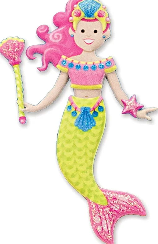 Folleto de pegatinas en relieve de la sirena - Melissa & Doug
