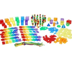 Formas geométricas de colores translúcidos 500 piezas - TickiT