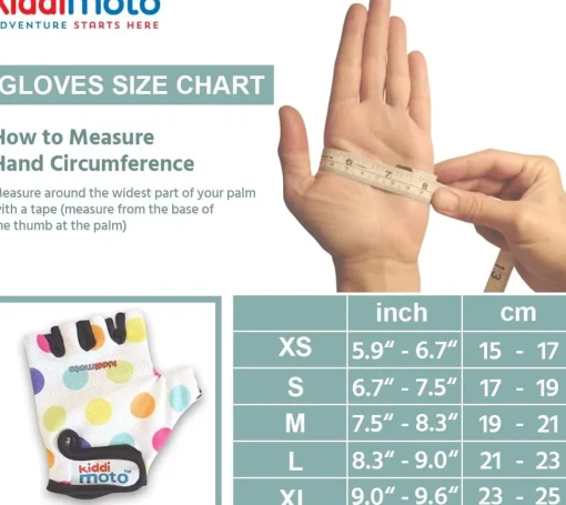 Gants Pastel Dotty MEDIUM - Kiddimoto