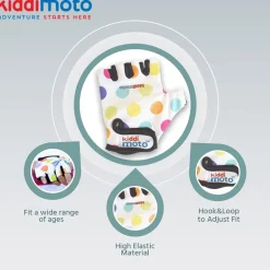 Gants Pastel Dotty MEDIUM - Kiddimoto