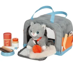 Gato con bolsa de transporte y set de cuidados - Small foot company