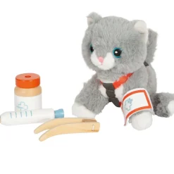 Gato con bolsa de transporte y set de cuidados - Small foot company