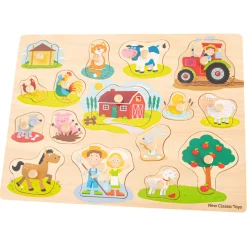 Gran puzzle Granja 16 piezas - New Classic Toys