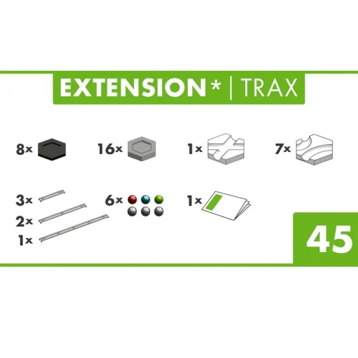 Gravitrax - Conjunto de expansión rieles 44 piezas - Ravensburger