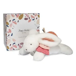 Happy Boho Lapin Pompon Terracota - Doudou et Compagnie