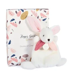 Happy Boho Mini doudou conejo rosa 17 cm - Doudou et Compagnie