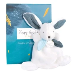 Happy Pop Mini doudou conejo azul 17 cm - Doudou et Compagnie